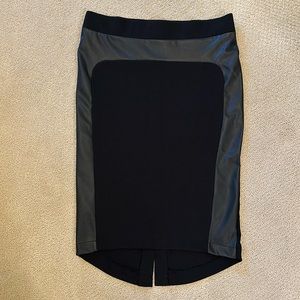 Mossimo Supply Co Black Pencil Skirt with faux leather panels